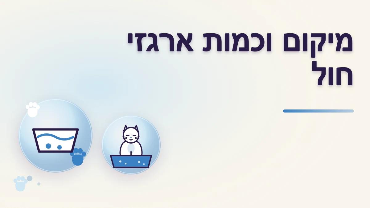 כמה ארגזי חול צריך ואיפה מציבים אותם